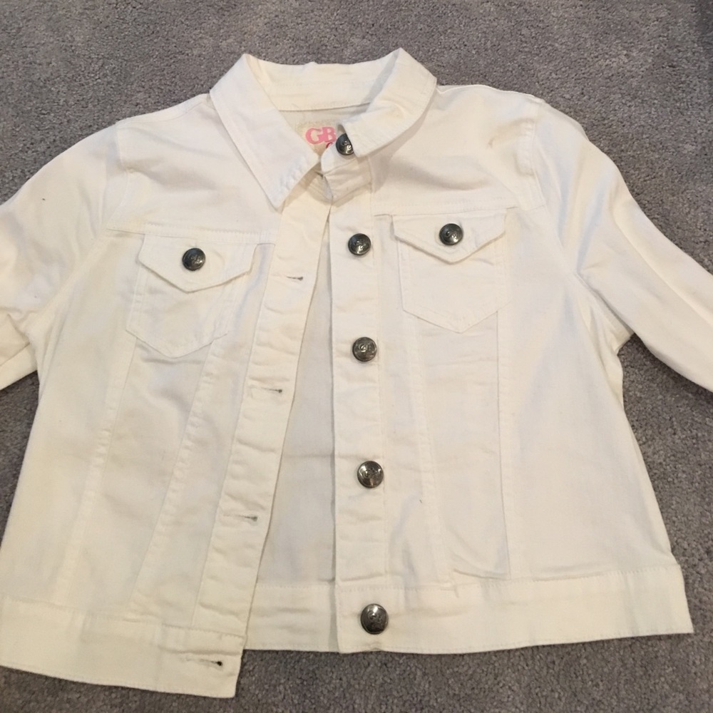 A white jean jacket