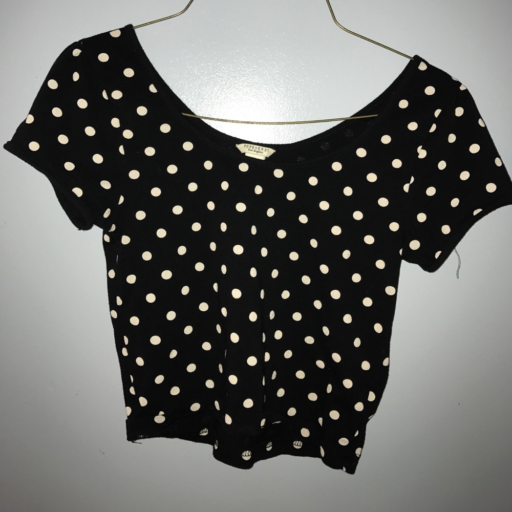 Polka dot crop top