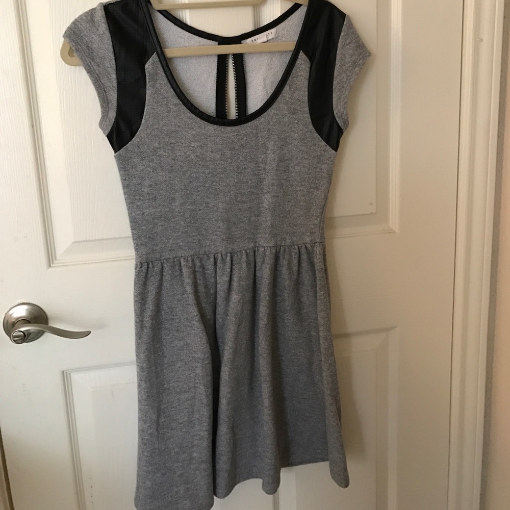 Grey sweater dress