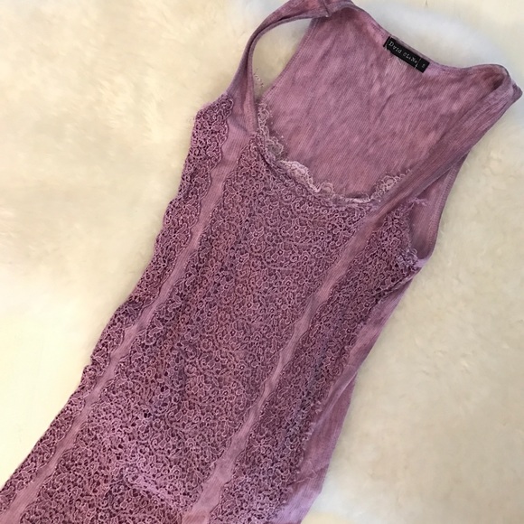 David Cline Tops - David Cline lavender lace tank David Cline Tops - David Cline lavender lace tank