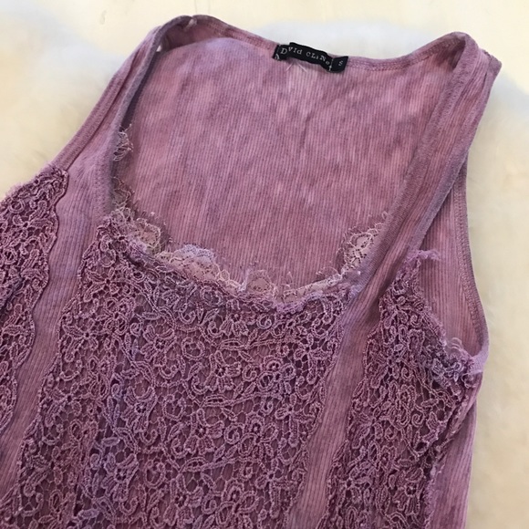 David Cline Tops - David Cline lavender lace tank David Cline Tops - David Cline lavender lace tank