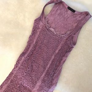 David Cline Tops - David Cline lavender lace tank David Cline Tops - David Cline lavender lace tank