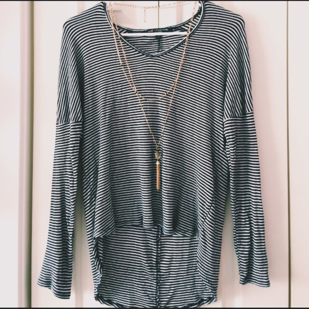 One Clothing T shirt Long Sleeve Stripe black/wht
