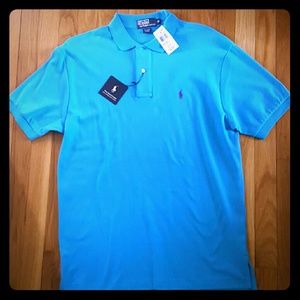 Nwt Interlocken Polo Shirt in Azure Blue