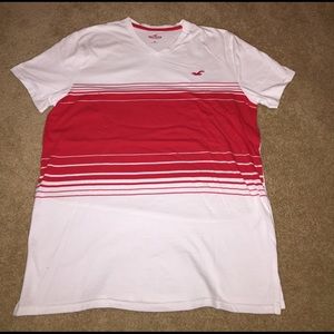 Hollister white and red t-shirt