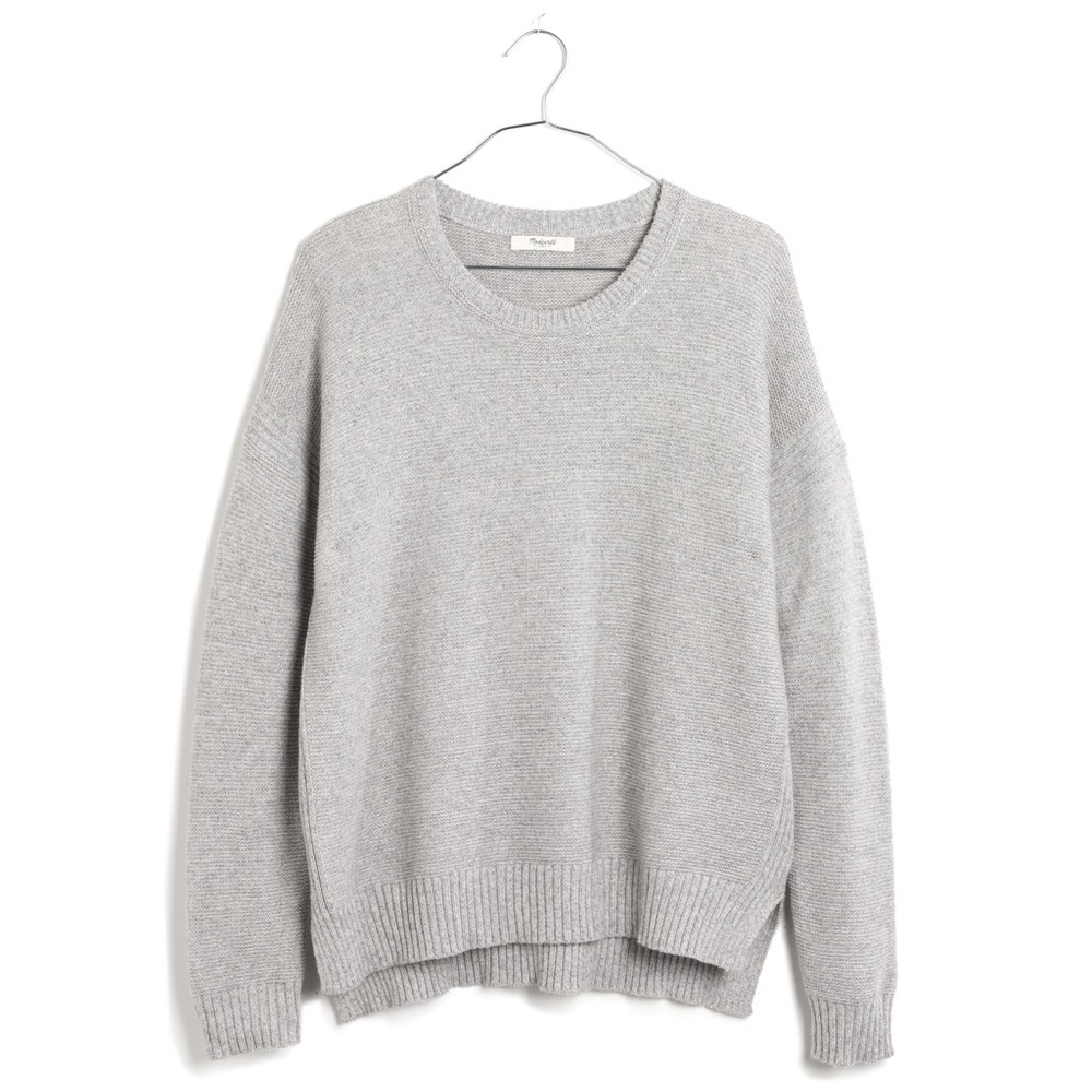 Madewell Texturework Sweater Extra Large XL Grey