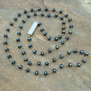 Long Layering Druzy Necklace