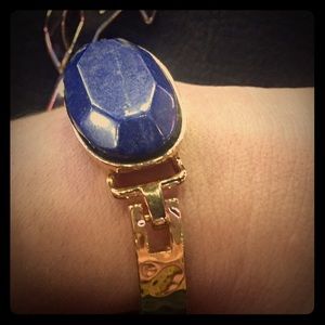 Colbalt blue and gold bracelet