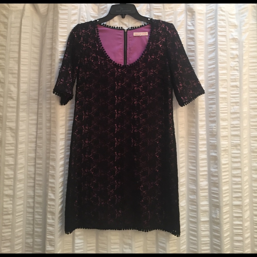 REBECCA TAYLOR LACE MINI DRESS