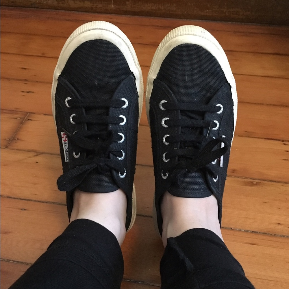 Black Superga shoes
