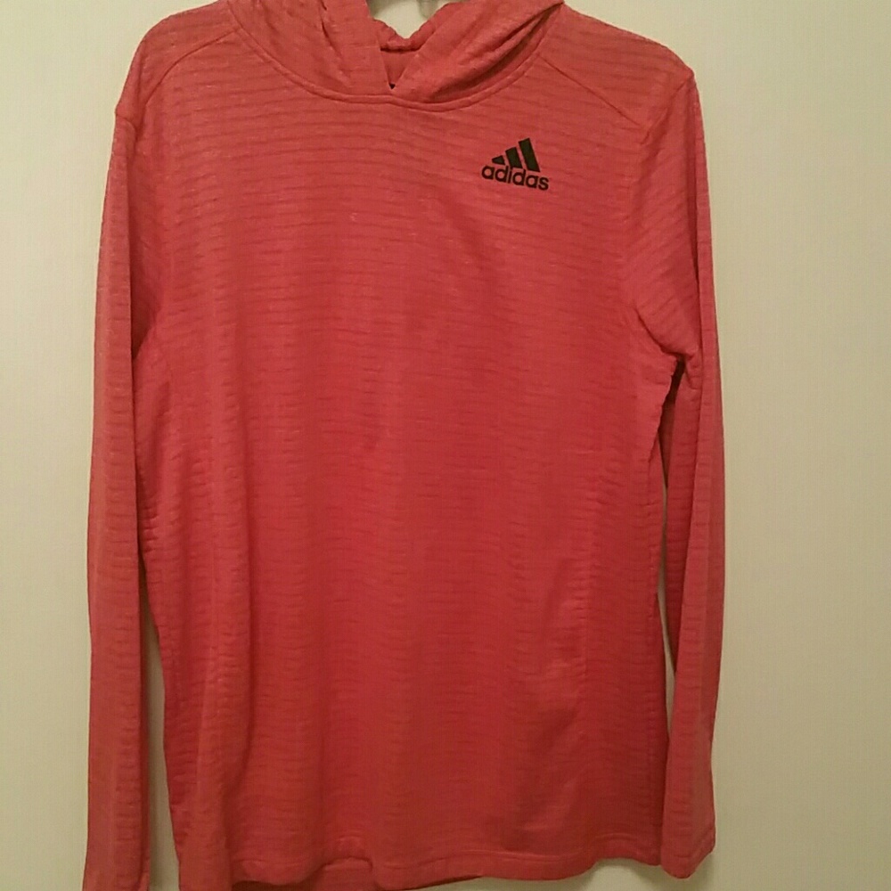 Pink Adidas Hooded Sweatshirt