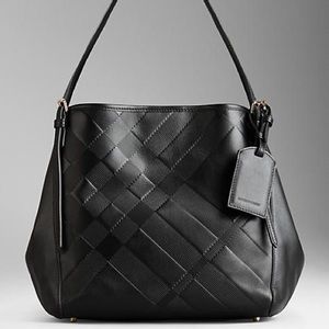 Burberry Small Embossed Check leather tote
