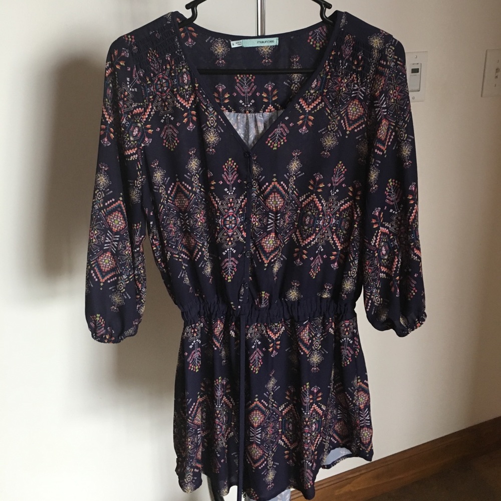 Multi Color Patterned Tunic