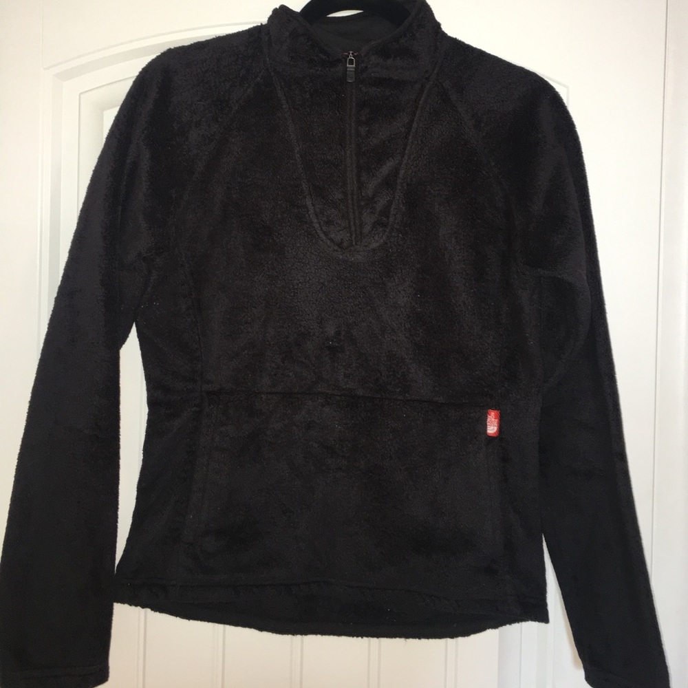Black fleece North Face Jacket