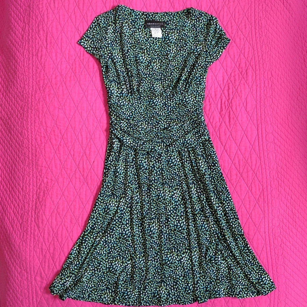Black/Mint A-line Dress