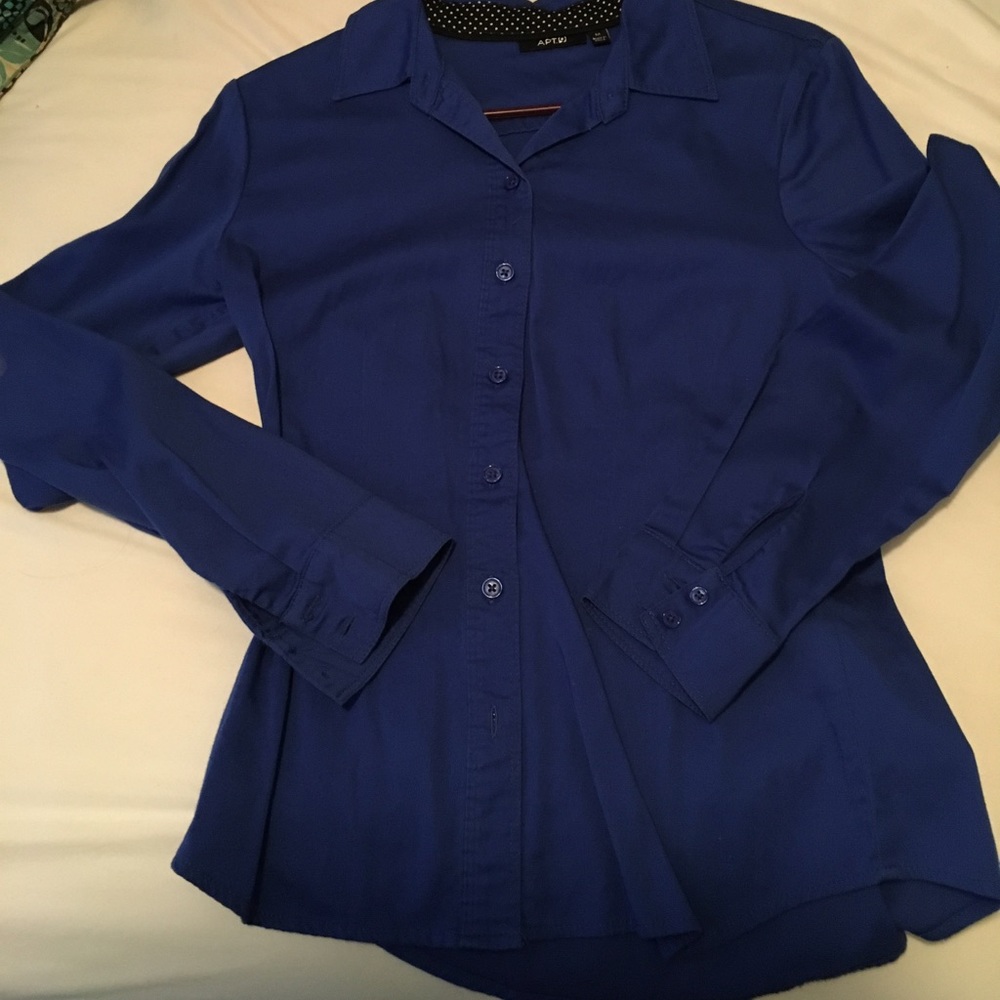 Blue button down shirt