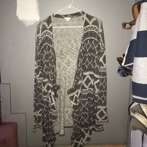 Long Aztec pattern cardigan