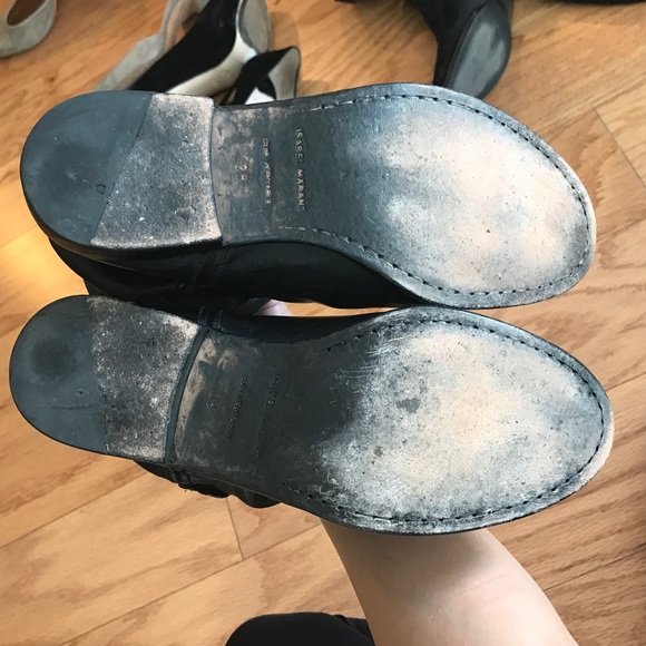 Isabel marant Jenny black leather - Picture 4 of 6