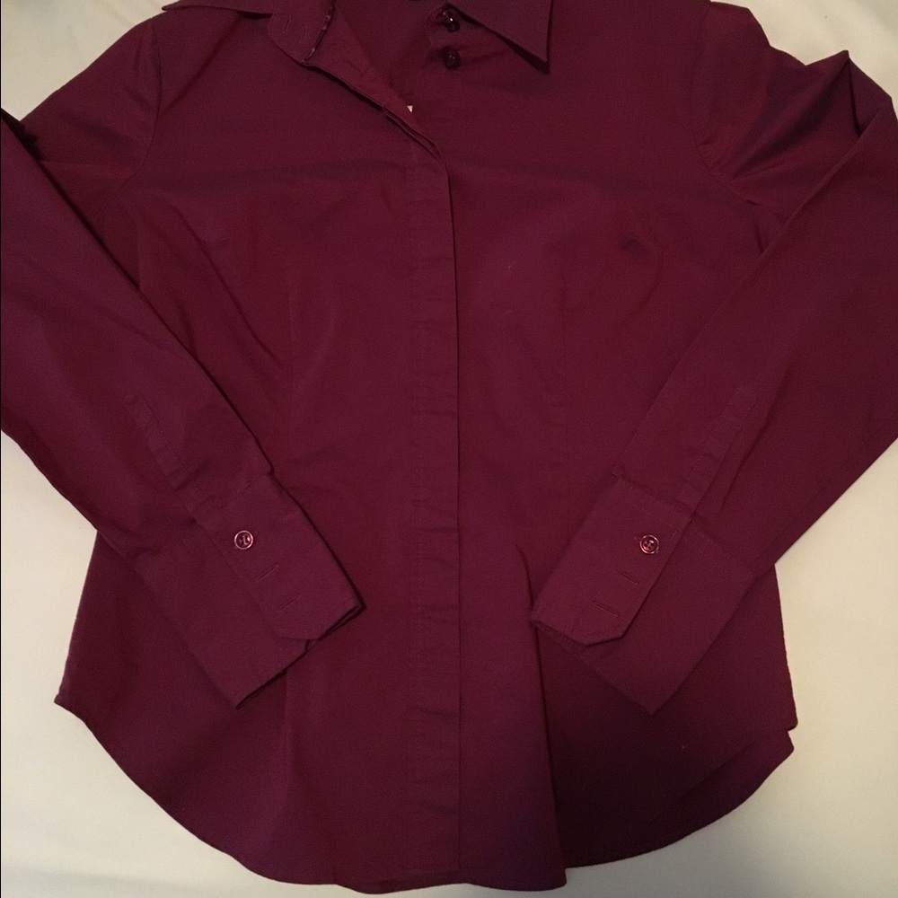 Pink button down shirt