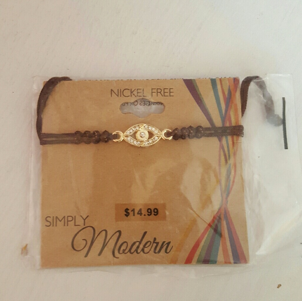 Evil eye cord bracelet