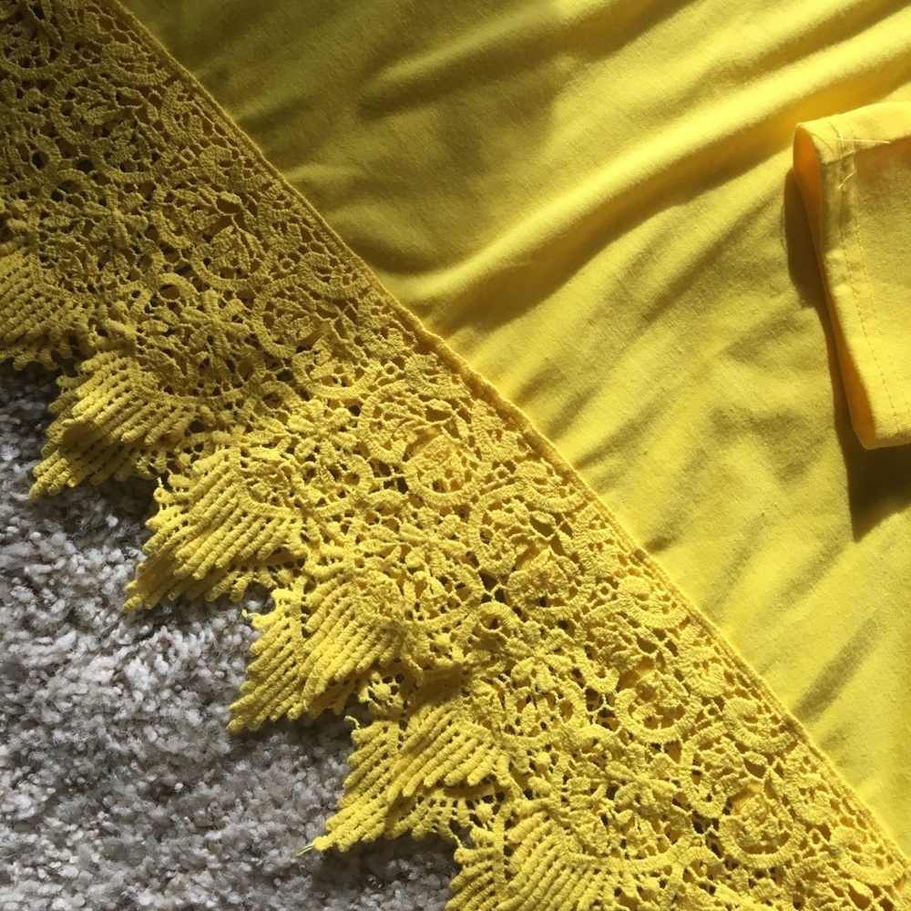 Yellow Lace Detail Dress