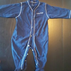 Calvin Klein Blue Footies 6-9m