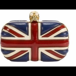 Alexander McQueen Union Jack Skull clutch