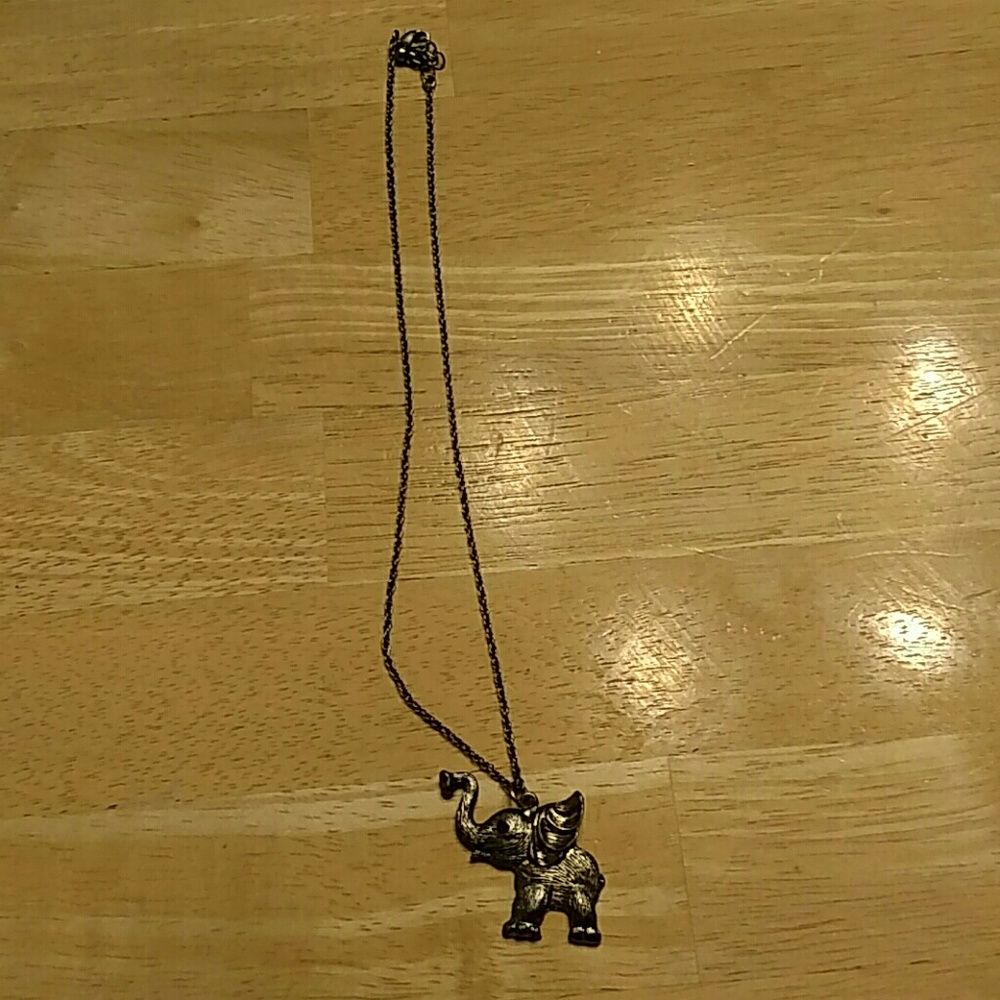 Gold elephant necklace