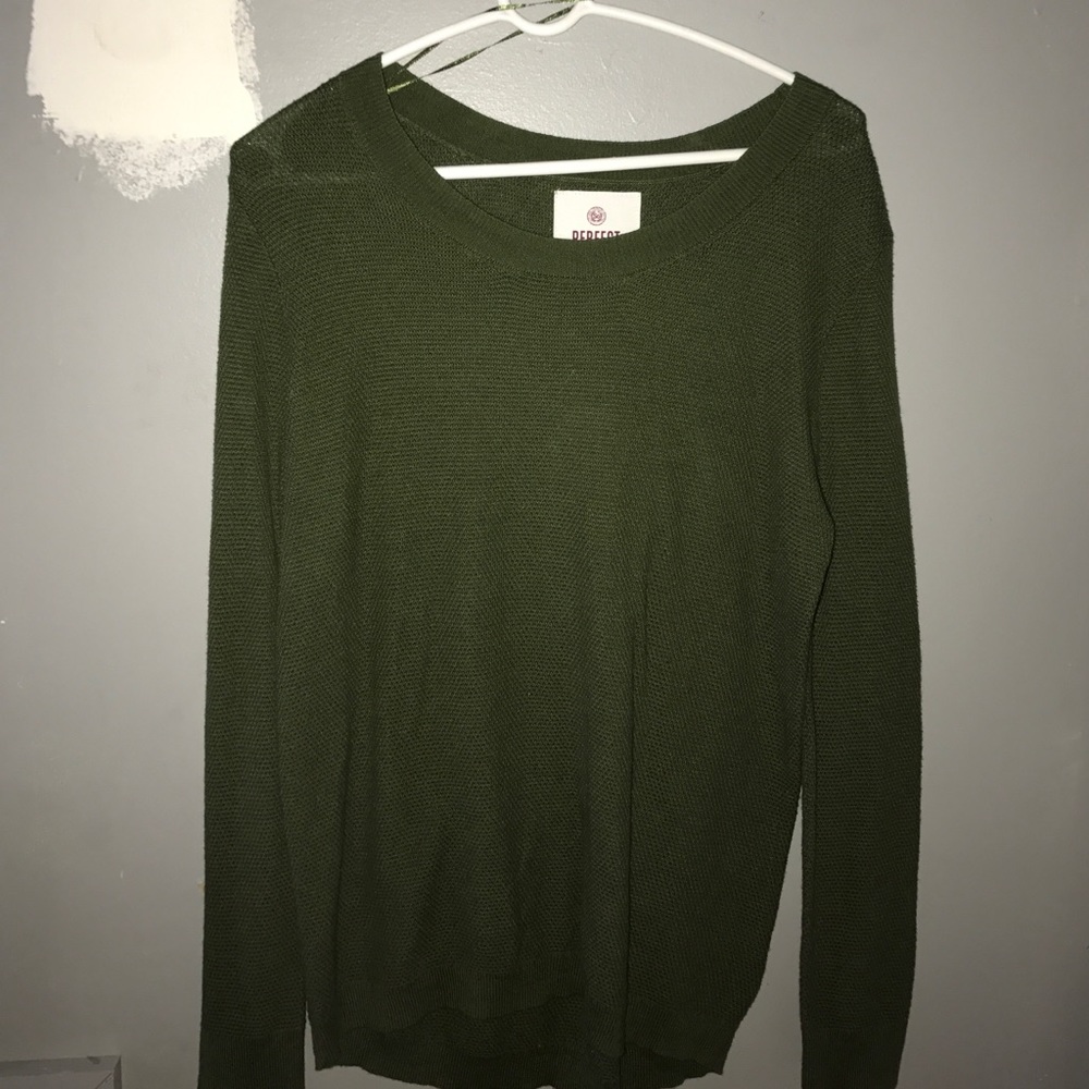 Army green sweater