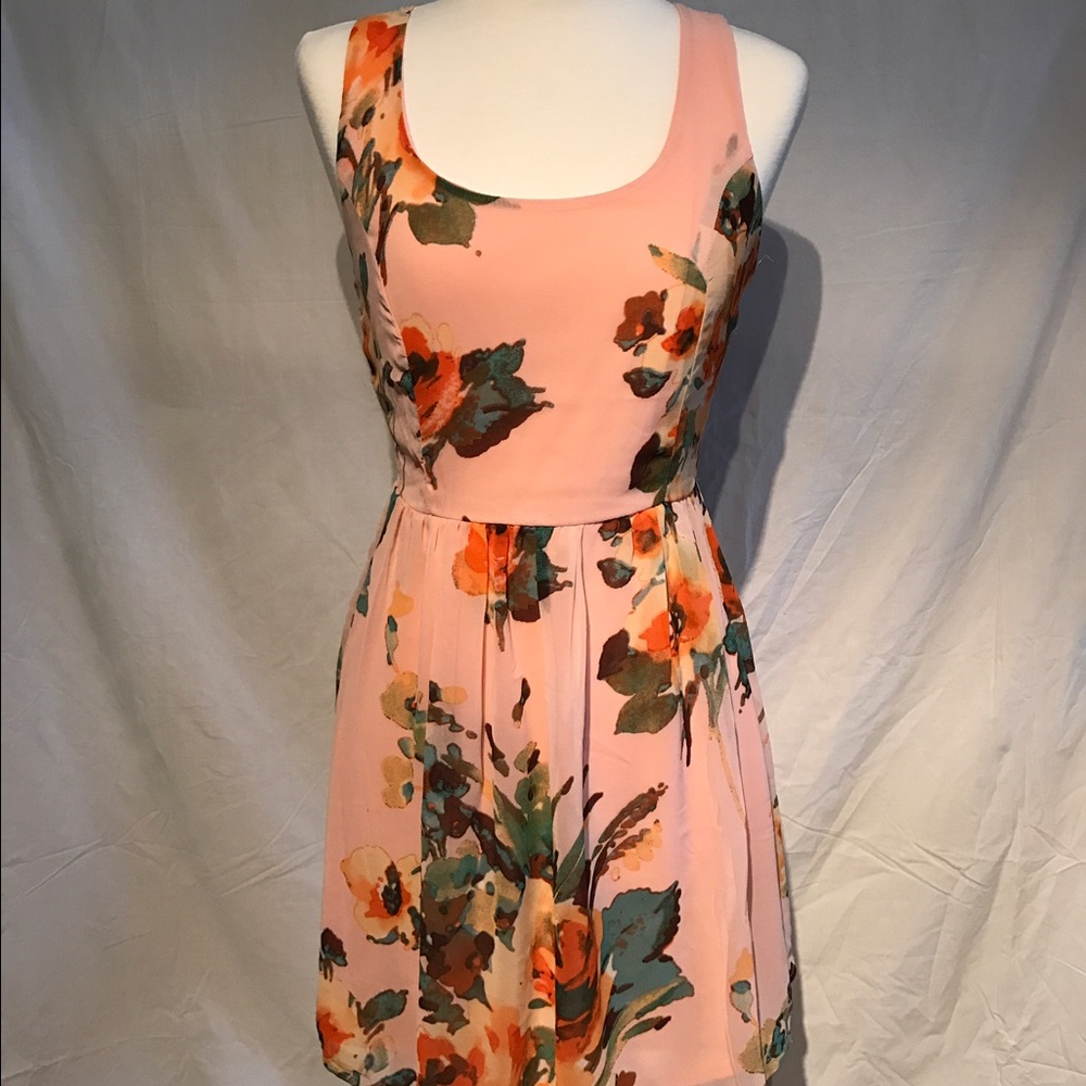 Pink Floral Summer Dress