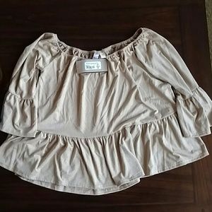 Suede off shoulder top