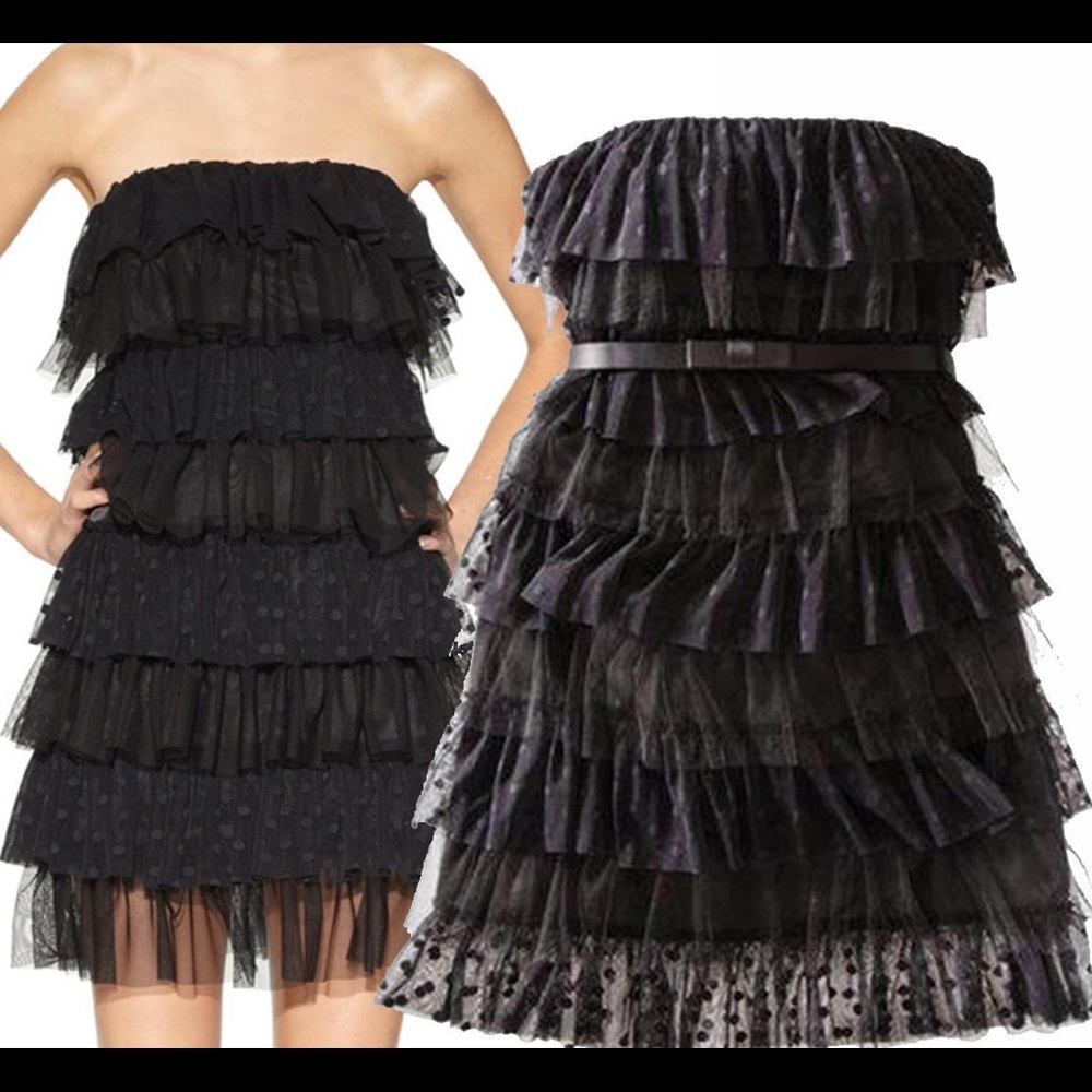 Strapless Cocktail / Prom Dress Kate Young Tiered