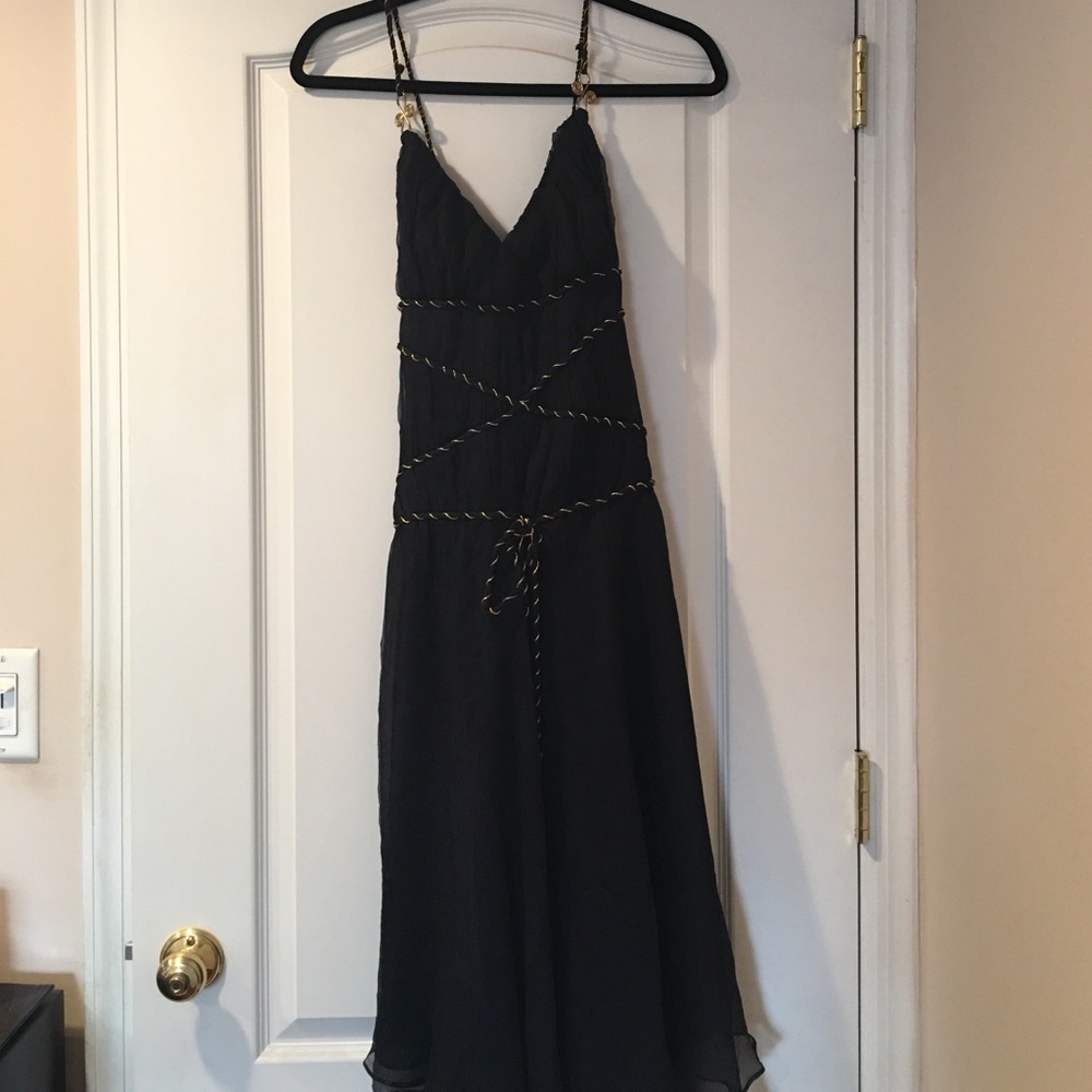 Navy Blue Grecian Style Dress