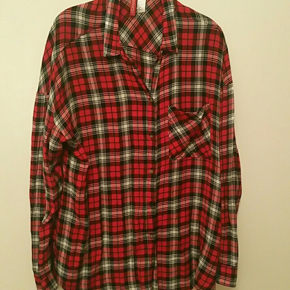 H&M Vintage Style Plaid Shirt