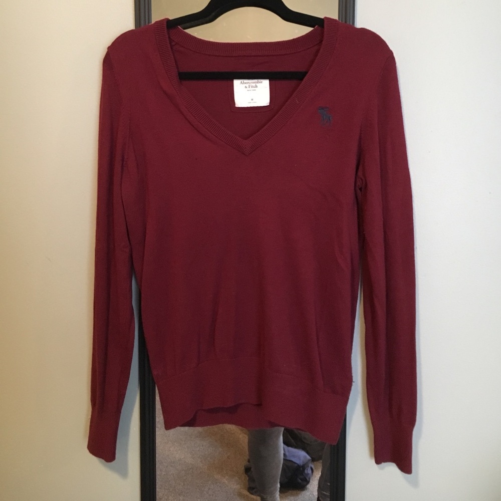 Abercrombie & Fitch Sweater - Maroon - Size M
