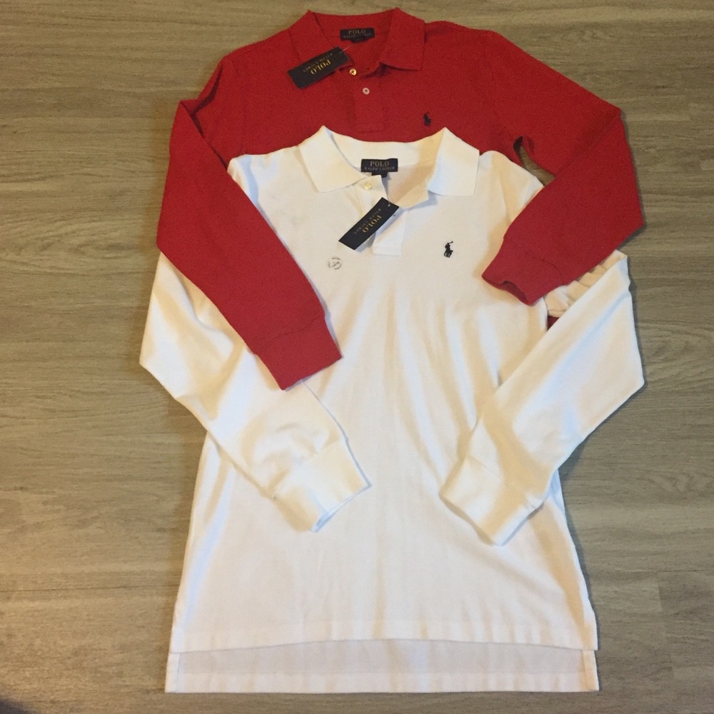 2 NWT Boys L (14-16) Ralph Lauren Polo Shirts