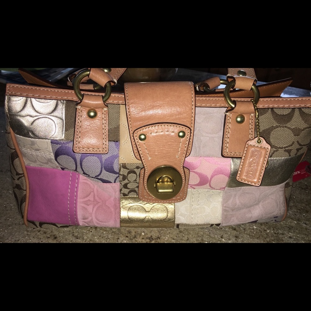 Coach Satchel: Beautiful Patch Work Coach Design