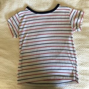 Red and blue striped Brandy Melville tee.