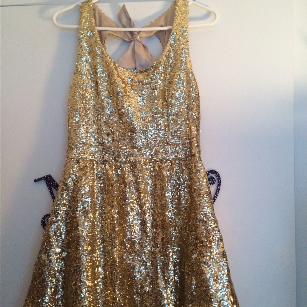 Gold sequence dress