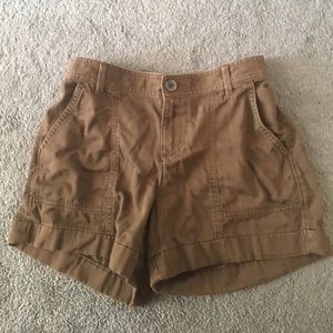 Womens army green shorts