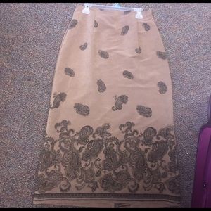 Suade LIKE  semi-paisley maxi skirt