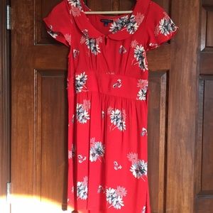 American Eagle red floral dress