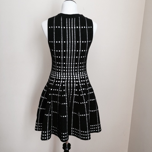 Dot Jacquard Fit & Flare Knit Topshop Dress - Picture 4 of 6