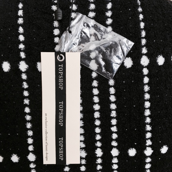 Dot Jacquard Fit & Flare Knit Topshop Dress - Picture 5 of 6