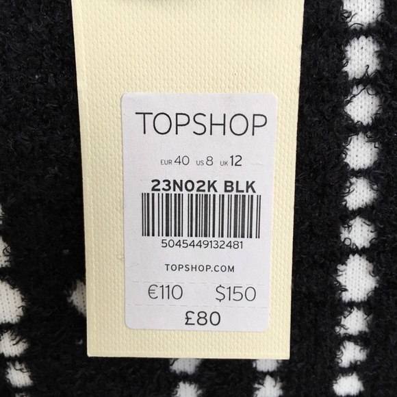 Dot Jacquard Fit & Flare Knit Topshop Dress - Picture 6 of 6