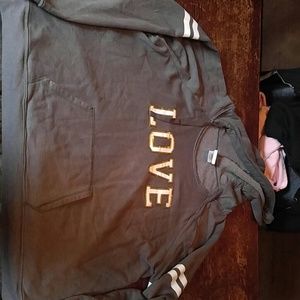 Long sleeve slouchy hoodie