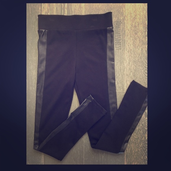 Zara Pants - Zara leather stripped pants