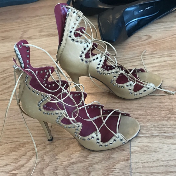 Isabel marant lelie heels sandal in tan - Picture 4 of 8