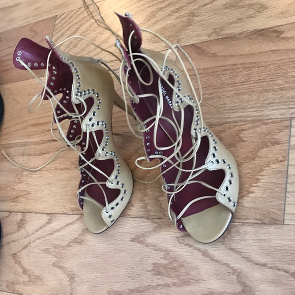 Isabel marant lelie heels sandal in tan - Picture 6 of 8