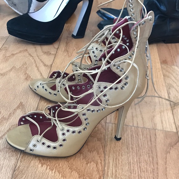 Isabel marant lelie heels sandal in tan - Picture 7 of 8